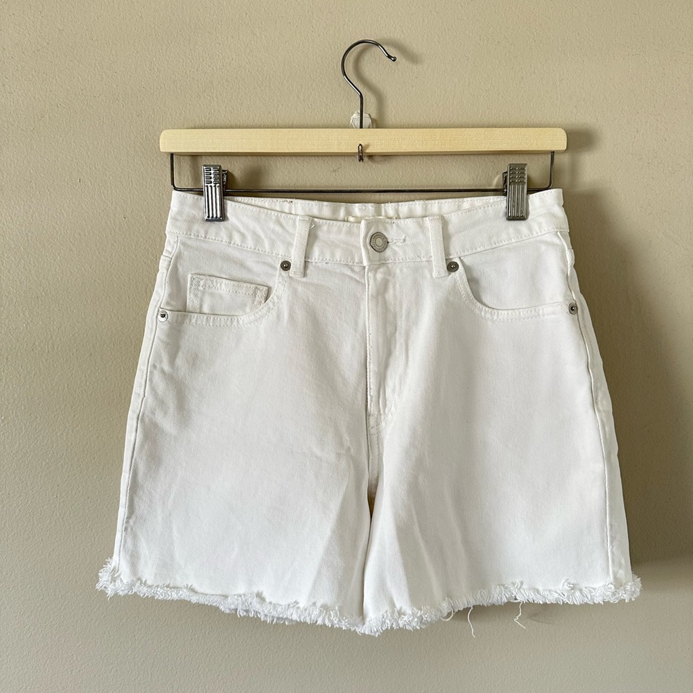 White Denim Shorts